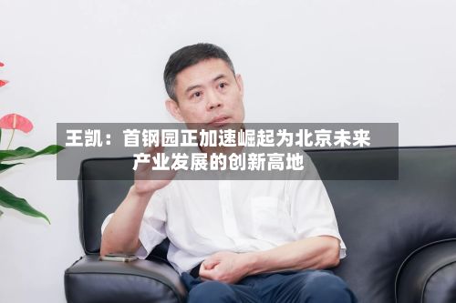 王凯：首钢园正加速崛起为北京未来产业发展的创新高地