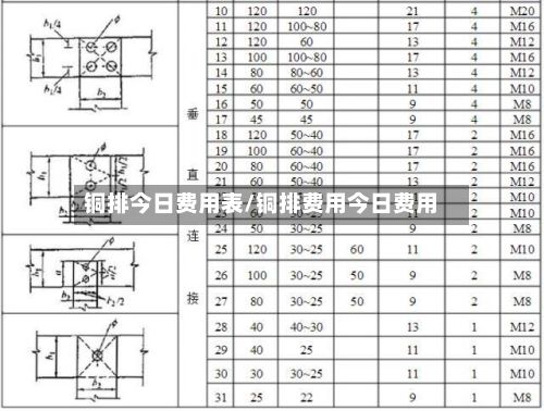 铜排今日费用表/铜排费用今日费用