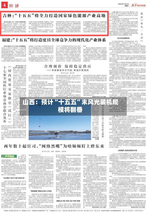 山西：预计“十五五”末风光装机规模将翻番-第2张图片