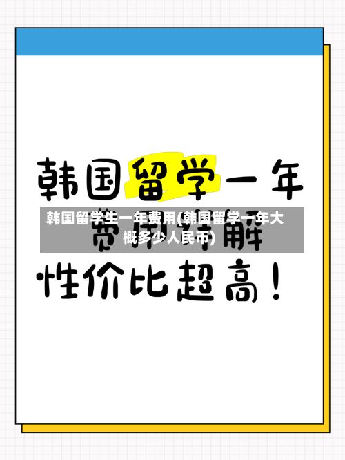 韩国留学生一年费用(韩国留学一年大概多少人民币)-第3张图片