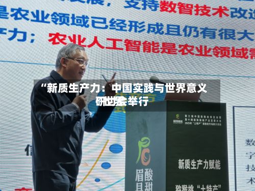 “新质生产力：中国实践与世界意义”世界研讨会举行