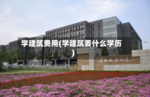 学建筑费用(学建筑要什么学历)