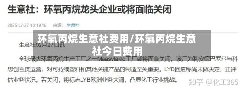 环氧丙烷生意社费用/环氧丙烷生意社今日费用-第2张图片