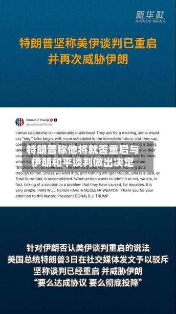 特朗普称他将就否重启与伊朗和平谈判做出决定-第2张图片