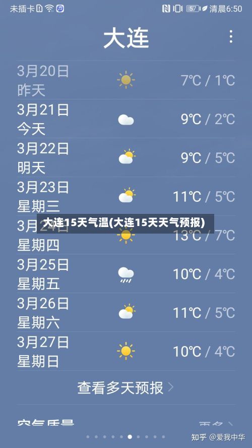 大连15天气温(大连15天天气预报)