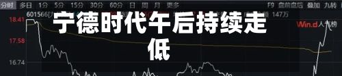 宁德时代午后持续走低