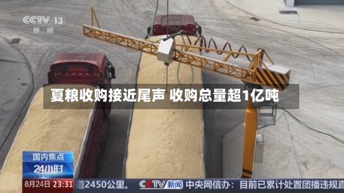 夏粮收购接近尾声 收购总量超1亿吨