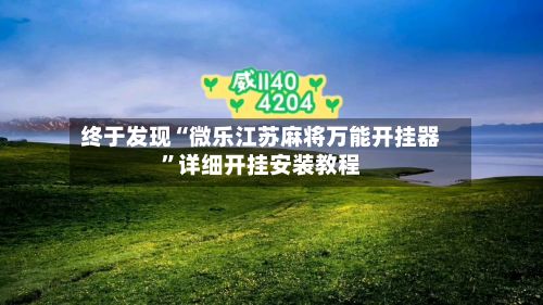 终于发现“微乐江苏麻将万能开挂器”详细开挂安装教程