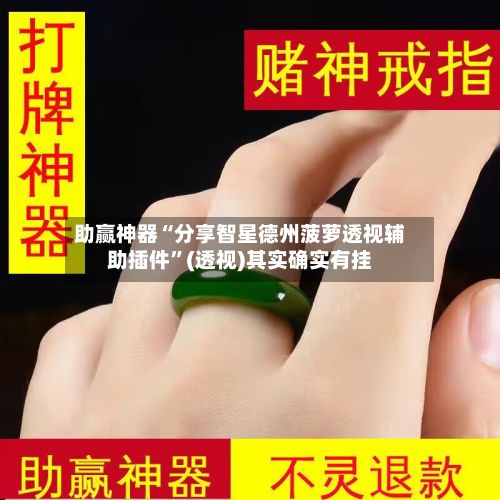 助赢神器“分享智星德州菠萝透视辅助插件”(透视)其实确实有挂-第2张图片