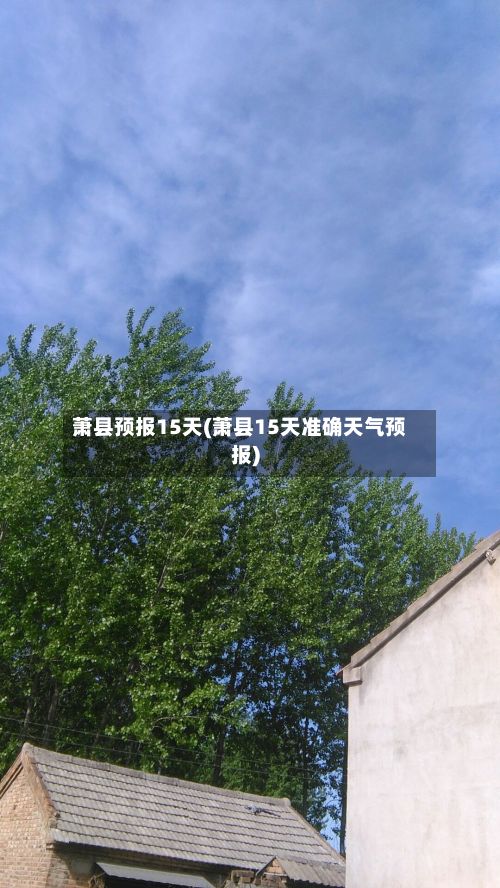萧县预报15天(萧县15天准确天气预报)