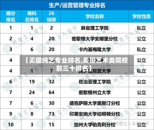 【美国纯艺专业排名,美国艺术类院校前三十排名】-第2张图片