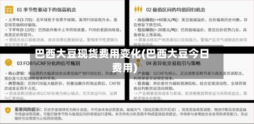 巴西大豆现货费用变化(巴西大豆今日费用)