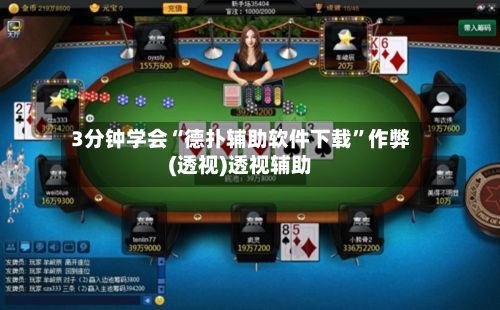 3分钟学会“德扑辅助软件下载”作弊(透视)透视辅助-第3张图片