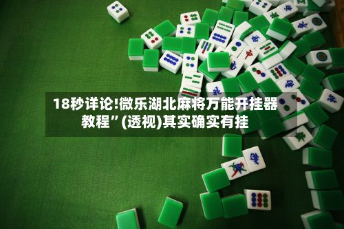 18秒详论!微乐湖北麻将万能开挂器教程”(透视)其实确实有挂