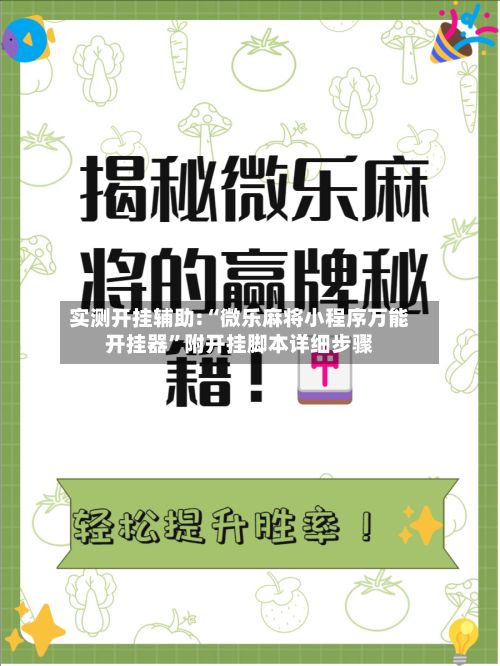实测开挂辅助:“微乐麻将小程序万能开挂器”附开挂脚本详细步骤-第3张图片