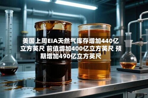 美国上周EIA天然气库存增加440亿立方英尺 前值增加400亿立方英尺 预期增加490亿立方英尺