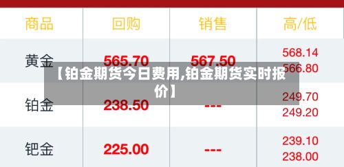 【铂金期货今日费用,铂金期货实时报价】-第2张图片