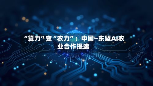 “算力”变“农力	”：中国—东盟AI农业合作提速-第2张图片