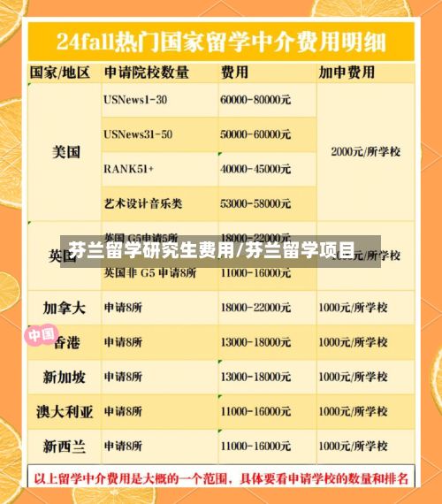 芬兰留学研究生费用/芬兰留学项目