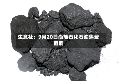 生意社：9月20日尚能石化石油焦费用上调-第1张图片