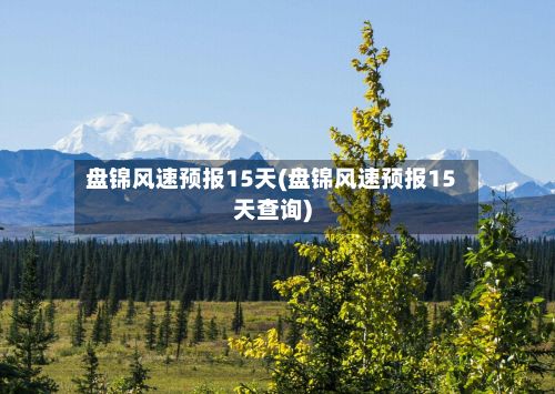 盘锦风速预报15天(盘锦风速预报15天查询)