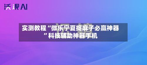 实测教程“微乐宁夏捉麻子必赢神器	”科技辅助神器手机-第2张图片