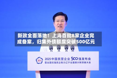 新政全面落地！上海首批8家企业完成备案，归集外债额度突破500亿元-第2张图片