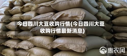 今日四川大豆收购行情(今日四川大豆收购行情最新消息)-第3张图片