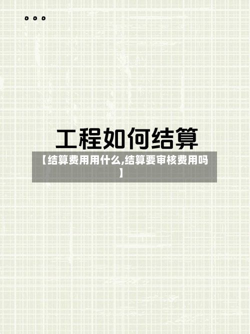 【结算费用用什么,结算要审核费用吗】-第2张图片
