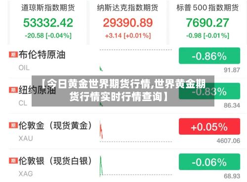 【今日黄金世界期货行情,世界黄金期货行情实时行情查询】-第2张图片
