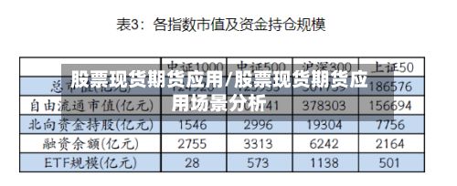 股票现货期货应用/股票现货期货应用场景分析-第2张图片