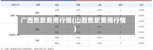 广西焦炭费用行情(山西焦炭费用行情)