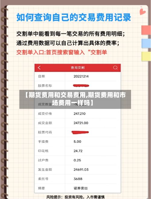 【期货费用和交易费用,期货费用和市场费用一样吗】