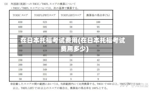 在日本托福考试费用(在日本托福考试费用多少)-第3张图片