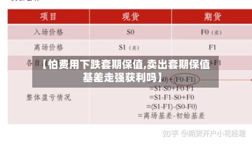 【怕费用下跌套期保值,卖出套期保值 基差走强获利吗】