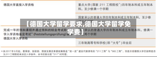 【德国大学留学要求,德国大学留学免学费】-第2张图片