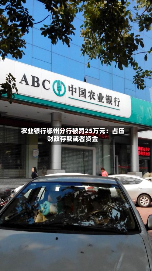 农业银行鄂州分行被罚25万元：占压财政存款或者资金