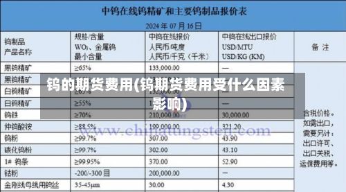 钨的期货费用(钨期货费用受什么因素影响)