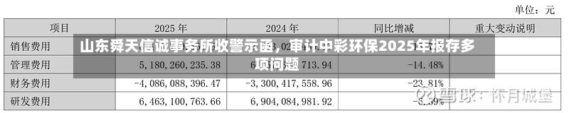 山东舜天信诚事务所收警示函，审计中彩环保2025年报存多项问题-第2张图片