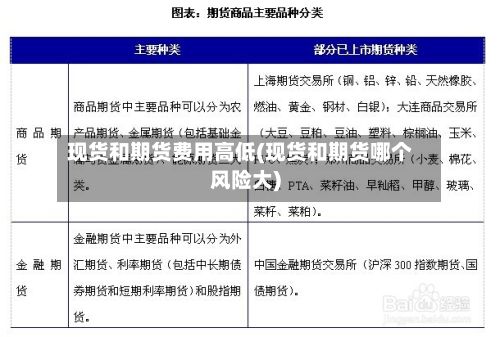 现货和期货费用高低(现货和期货哪个风险大)
