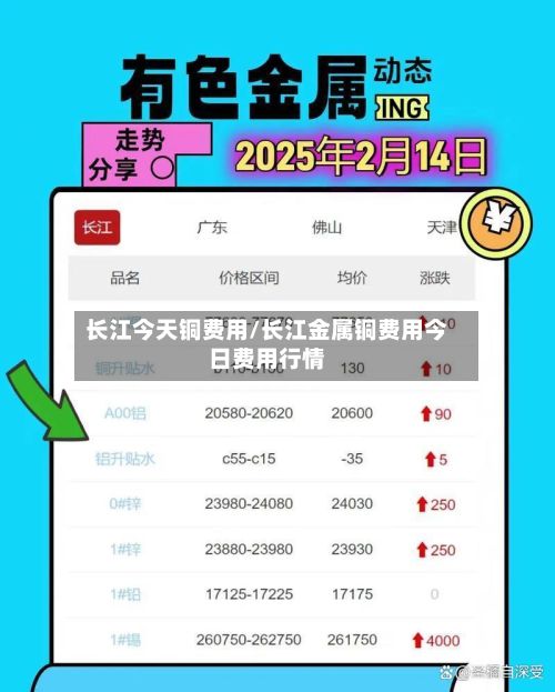 长江今天铜费用/长江金属铜费用今日费用行情
