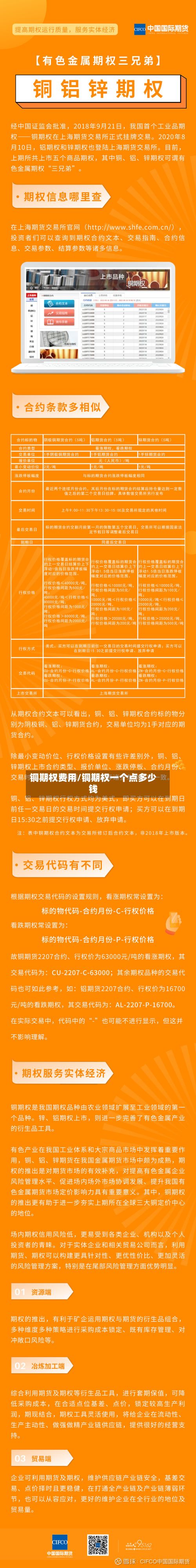 铜期权费用/铜期权一个点多少钱