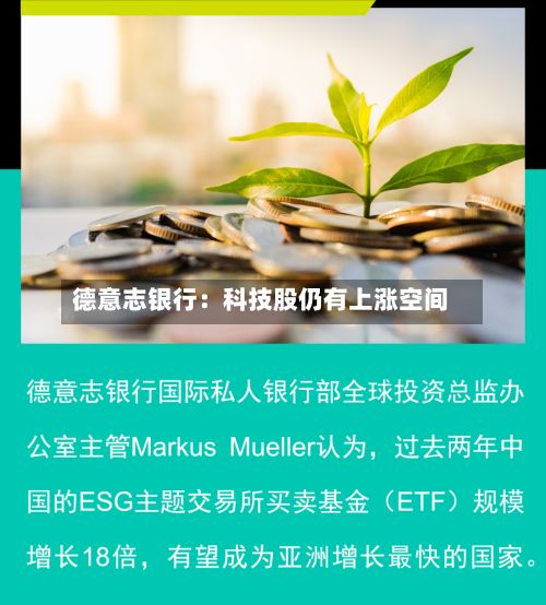 德意志银行：科技股仍有上涨空间-第1张图片