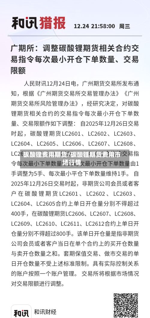 碳酸锂费用期货/碳酸锂期货费用市场行情-第2张图片