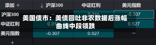 美国债市：美债回吐非农数据后涨幅 曲线中段领跌