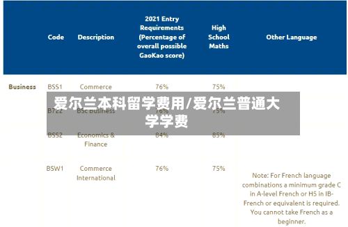 爱尔兰本科留学费用/爱尔兰普通大学学费-第2张图片