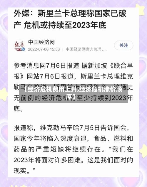 【经济危机费用上升,经济危机涨价顺序】-第2张图片