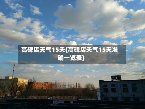 高碑店天气15天(高碑店天气15天准确一览表)