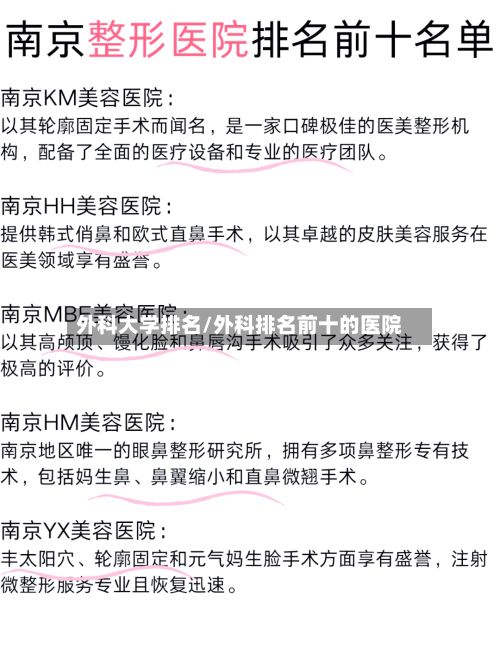 外科大学排名/外科排名前十的医院-第2张图片