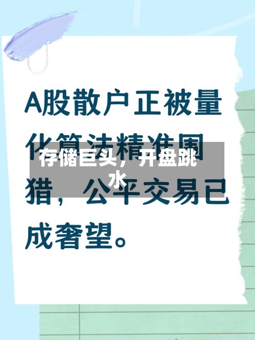 存储巨头，开盘跳水